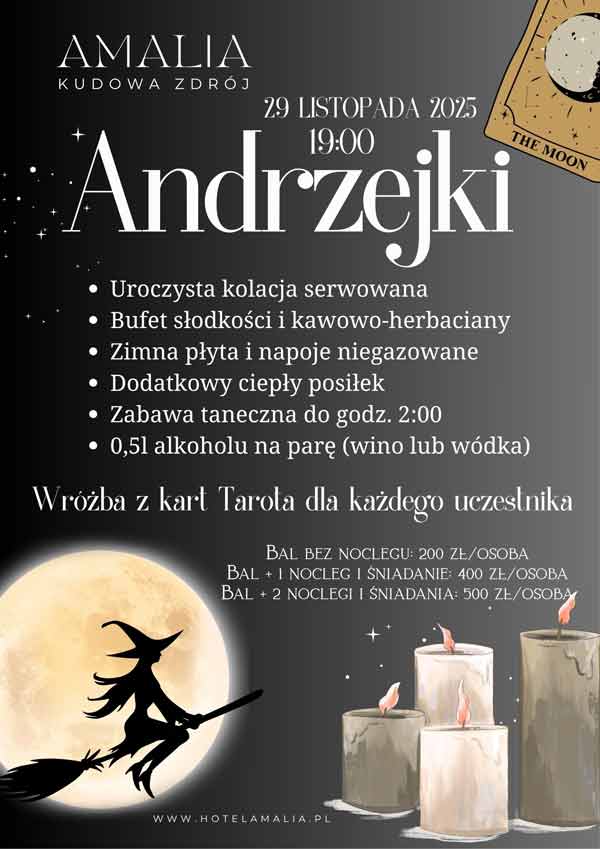 Andrzejki 2025 Hotel Amalia Kudowa-Zdrój
